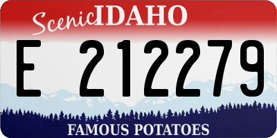 ID license plate E212279
