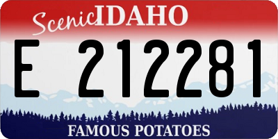 ID license plate E212281