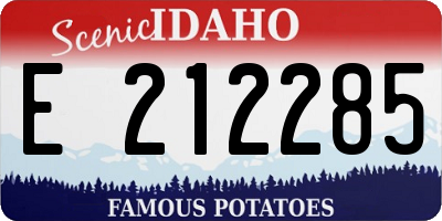 ID license plate E212285