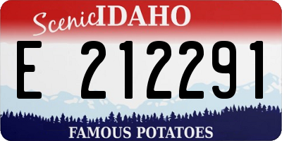ID license plate E212291
