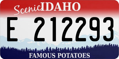 ID license plate E212293