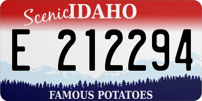 ID license plate E212294