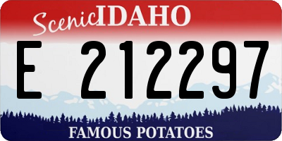 ID license plate E212297