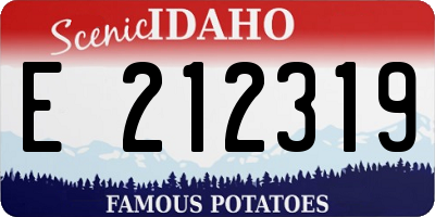 ID license plate E212319