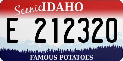 ID license plate E212320