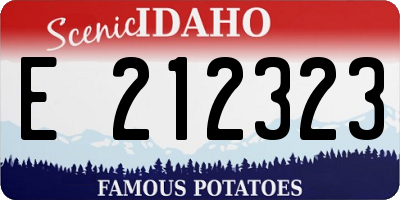 ID license plate E212323