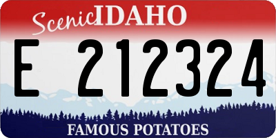 ID license plate E212324