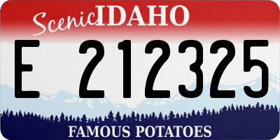 ID license plate E212325