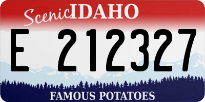 ID license plate E212327