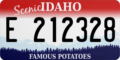 ID license plate E212328