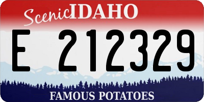 ID license plate E212329