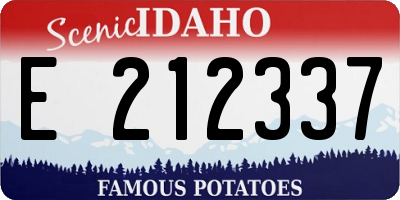 ID license plate E212337