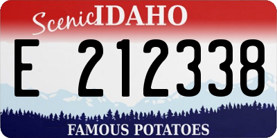 ID license plate E212338
