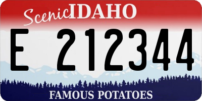 ID license plate E212344