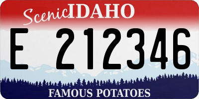 ID license plate E212346