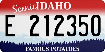 ID license plate E212350