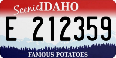 ID license plate E212359