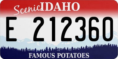 ID license plate E212360