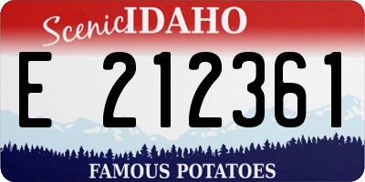 ID license plate E212361