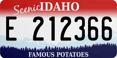 ID license plate E212366