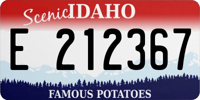 ID license plate E212367