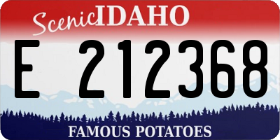 ID license plate E212368