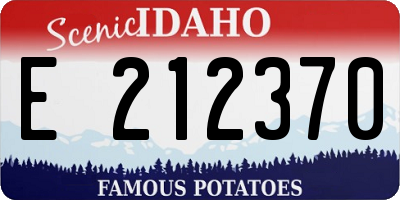 ID license plate E212370