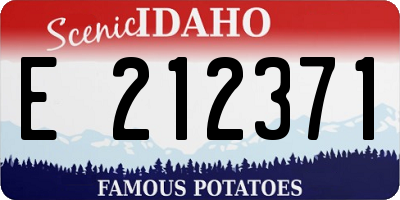 ID license plate E212371