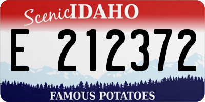 ID license plate E212372