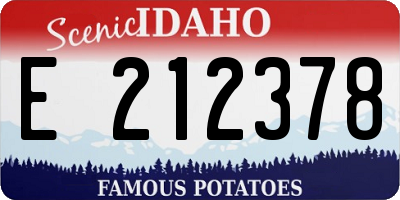 ID license plate E212378