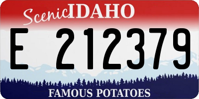 ID license plate E212379