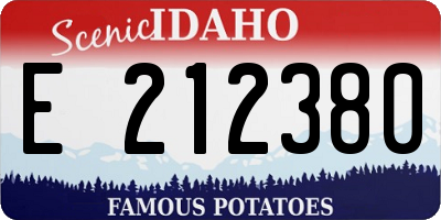 ID license plate E212380