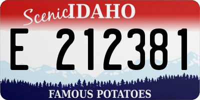 ID license plate E212381