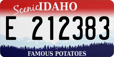 ID license plate E212383
