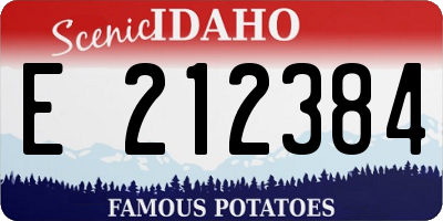 ID license plate E212384