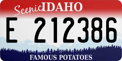 ID license plate E212386