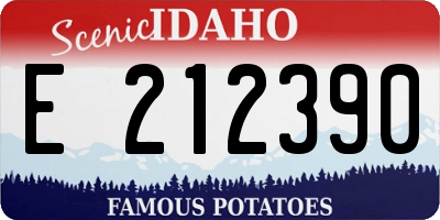 ID license plate E212390