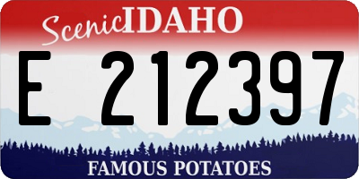 ID license plate E212397