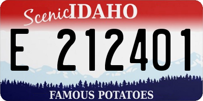 ID license plate E212401