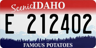 ID license plate E212402