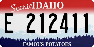ID license plate E212411