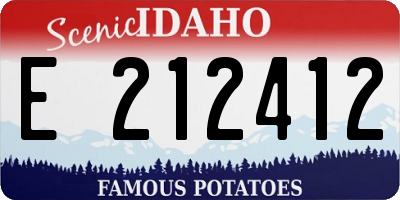 ID license plate E212412