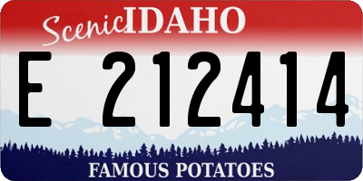 ID license plate E212414