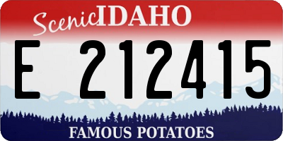 ID license plate E212415