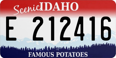ID license plate E212416