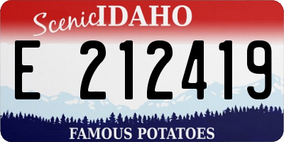 ID license plate E212419