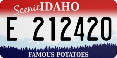 ID license plate E212420