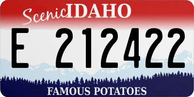 ID license plate E212422