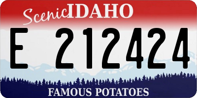 ID license plate E212424