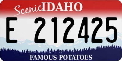 ID license plate E212425